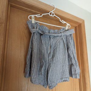 Banana Republic paper bag blue and white striped shorts, 16